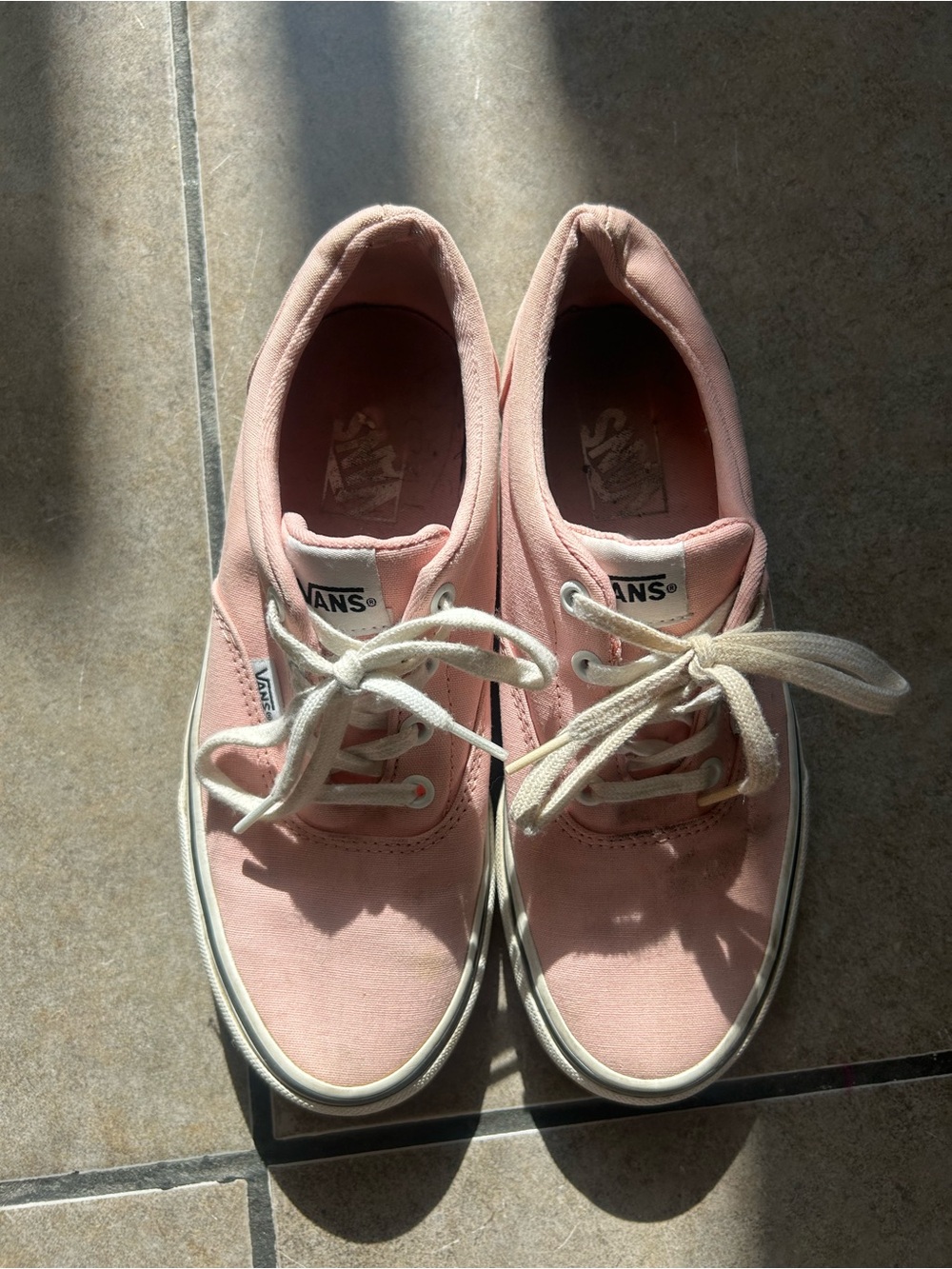 Vans Pink Canvas Low-Top Sneakers